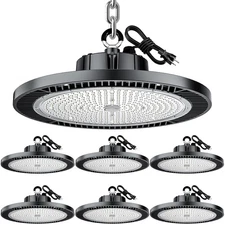 6PACK UFO Led High Bay Light 150W High Brightness 150lm/w 5000K,Plug and Play...