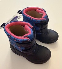 Toddler Boys Snow Boots Size 9 Black Blue Deltha Style by Carter s NWT