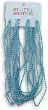 Christmas Teal Blue Bead Garland Small Tree Decorations 18ft Pearl Strand New