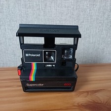 Polaroid Supercolor 635 CL Instant Camera Rainbow Stripe 600 Tested Working