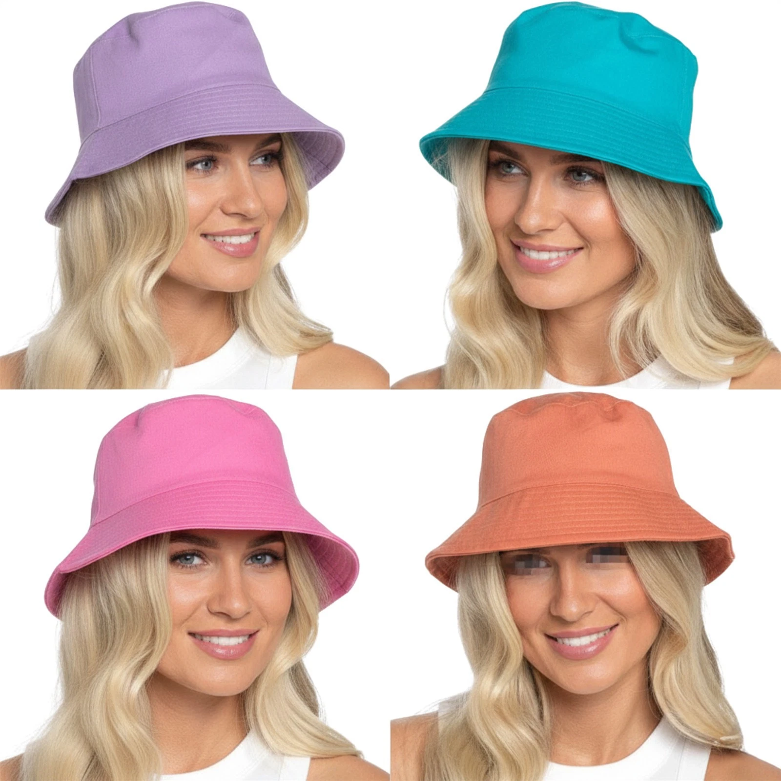 Womens Bucket Hat Summer Foldable Cotton Sun hat UV Protection Hiking Camping