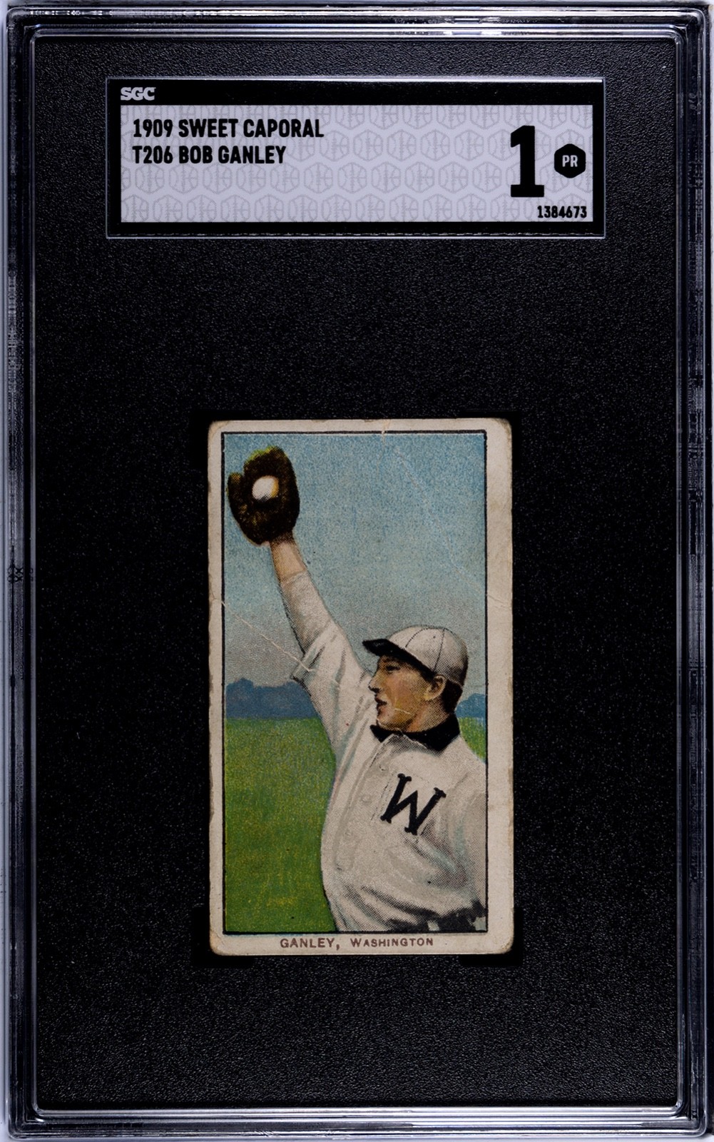 1909-1911 T206 White Border Bob Ganley (P) SGC 1 PR
