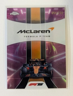 2025 Topps Chrome Formula 1 F1 McLaren Formula 1 Team Pink /250 #176