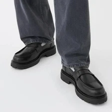 Vagabond Shoemakers Cameron Penny Loafer Black Leather Men 11US/44 New $200