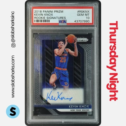 2018 PANINI PRIZM #RS-KNX KEVIN KNOX ROOKIE SIGNATURES AUTO RC PSA 10