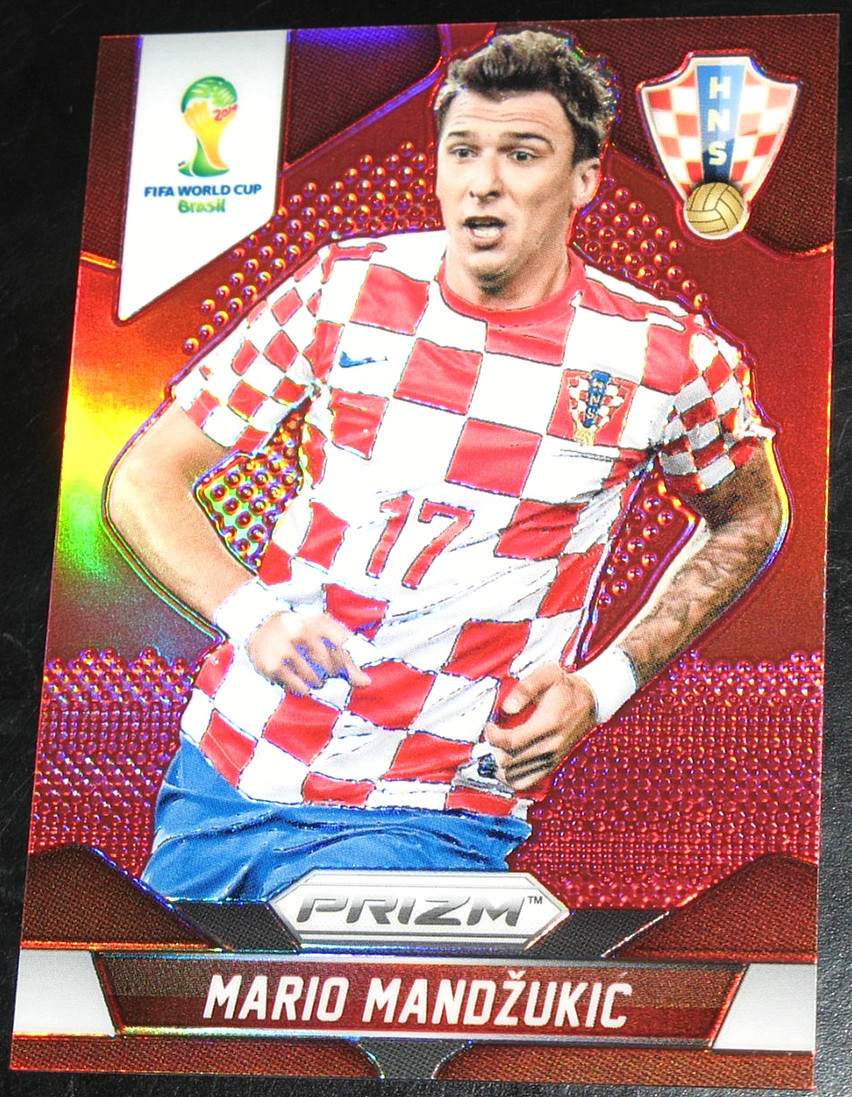 2014 Prizm World Cup Mario Mandzukic RED # 098/149 Croatia #120 Parallel