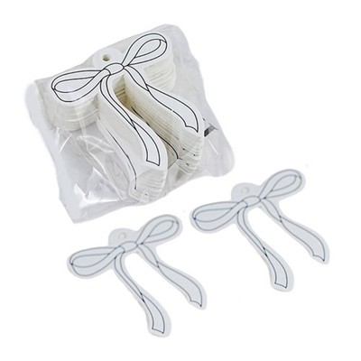 Pack Of 50 Handmade Line Art Bowknot Gift Labels for Women Girl Box Accessories