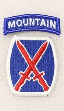 Parche Ejército 744 - 10ª División Montaña - Era Moderna, 2 Piezas, Borde Merrowed
