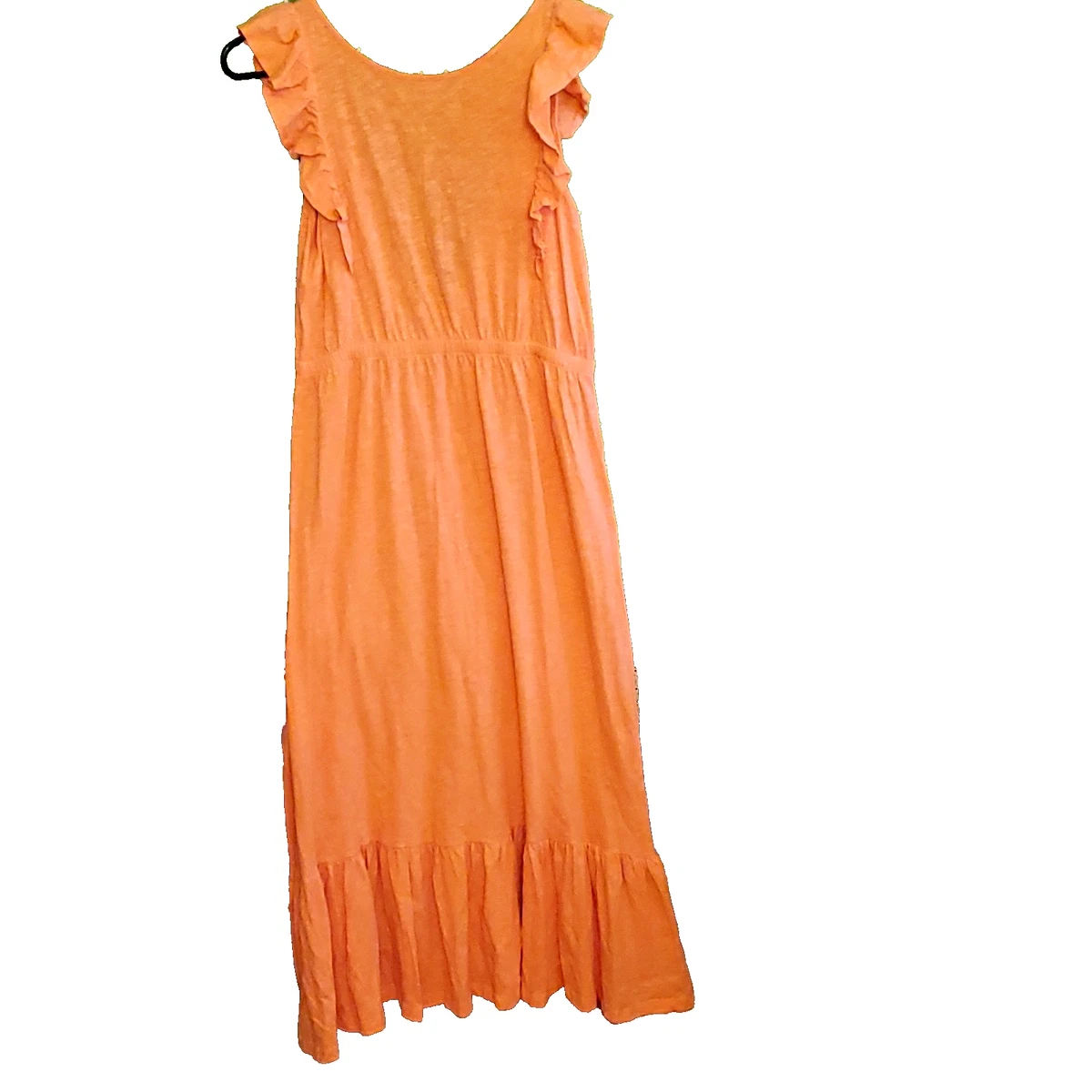 ebay cotton maxi dress Free Assembly Women's Tiered Cotton Maxi Dress, Size: M Green