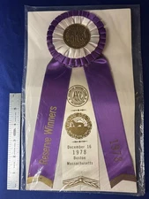 Vintage AKC Dog Show RESERVE WINNER 1978 Rosette Eastern Dog Club Boston Mass
