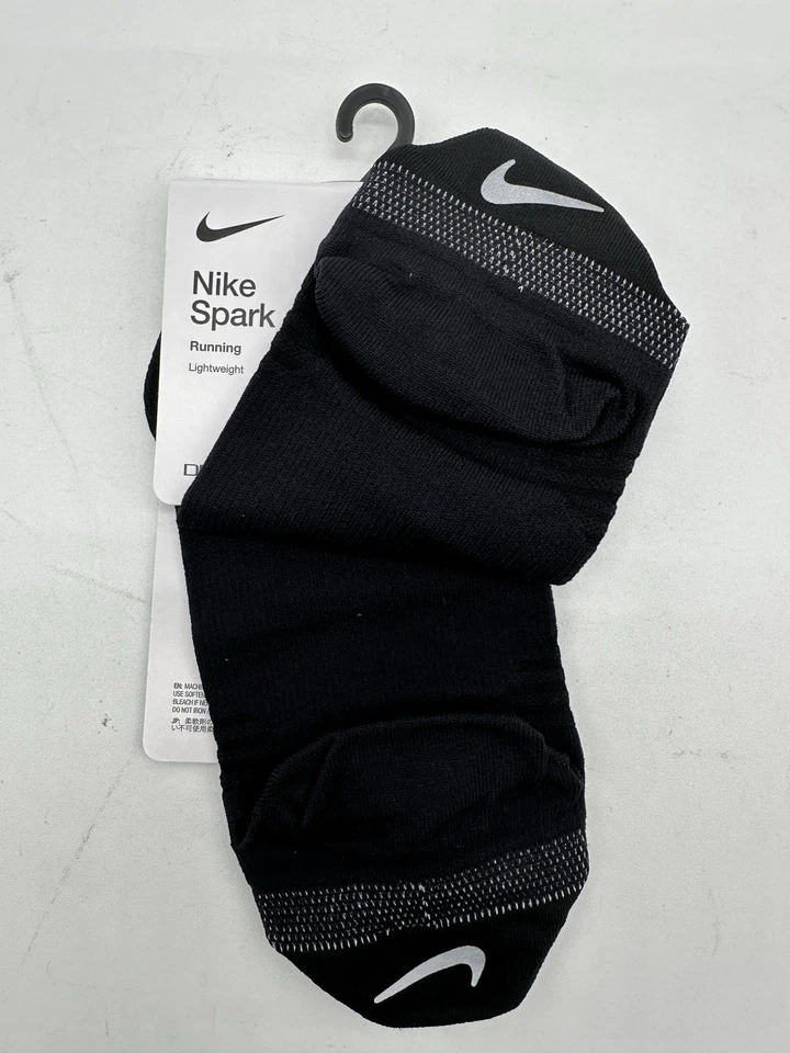 NUEVO UN PAR DE CALCETINES PARA MUJER NIKE SPARK DRI FIT PARA CORRER LIGEROS SIN MOSTRAR NEGROS SM Foto 3 de 3