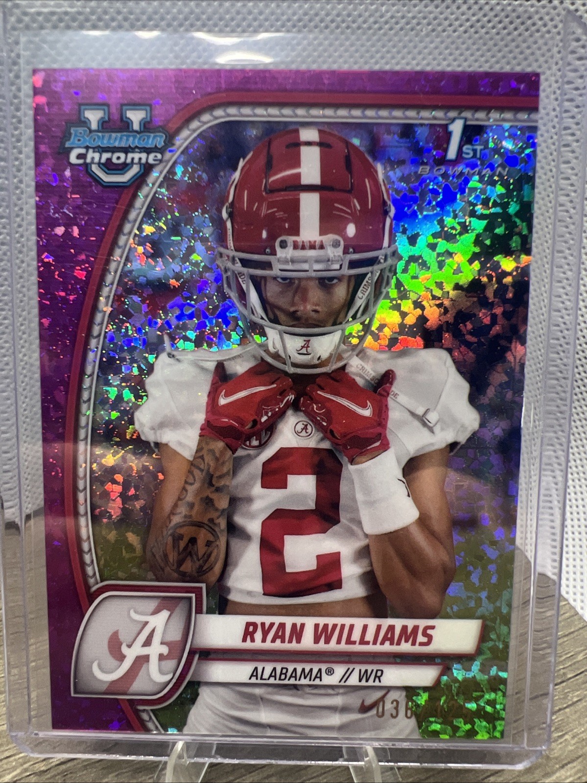 2024 Bowman U Chrome Ryan Williams 1st Bowman Fuchsia Mini Diamond /125 Alabama
