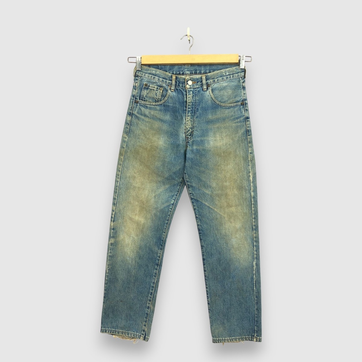 Vintage 80s Levi's 502xx Selvedge Faded Jeans Men's Mud Wash