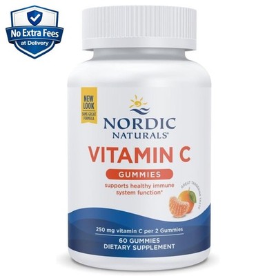Ácido L-ascórbico Vitamina C 250mg, 60 Gomitas, Mandarina Ácida - 30 Porciones