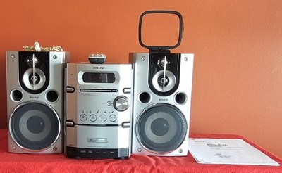 Sony CMT-HPX9 Micro Hi-Fi Stereo System Radio Tape Works CD Needs Cleaning