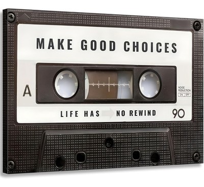 Inspirational Office Canvas Wall Art Picture Vintage Cassett Tape Prints Make...