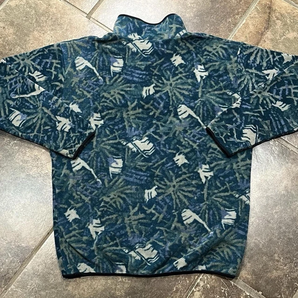 Pullover polar vintage años 90 Polartec patrón AOP exterior para hombre XL DE COLECCIÓN Foto 2 de 4