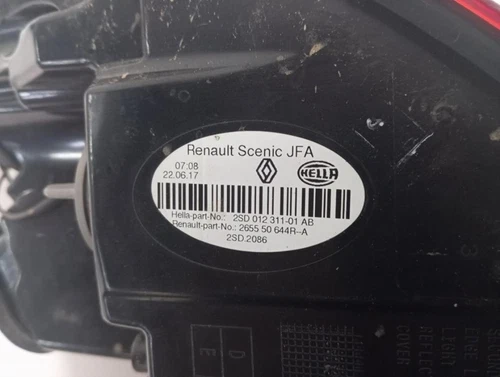 265550644R Enjoliveur Inf Feu Arriere Gauche pour RENAULT SCENIC vendu IV 2018 7018997