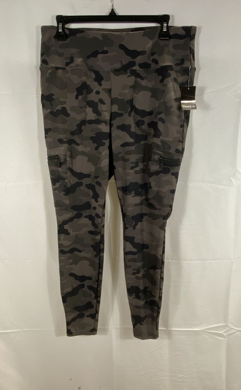 Torrid Women's Happy Camper Grey Camo Cargo High Rise Leggings NWT Sz 1 1X