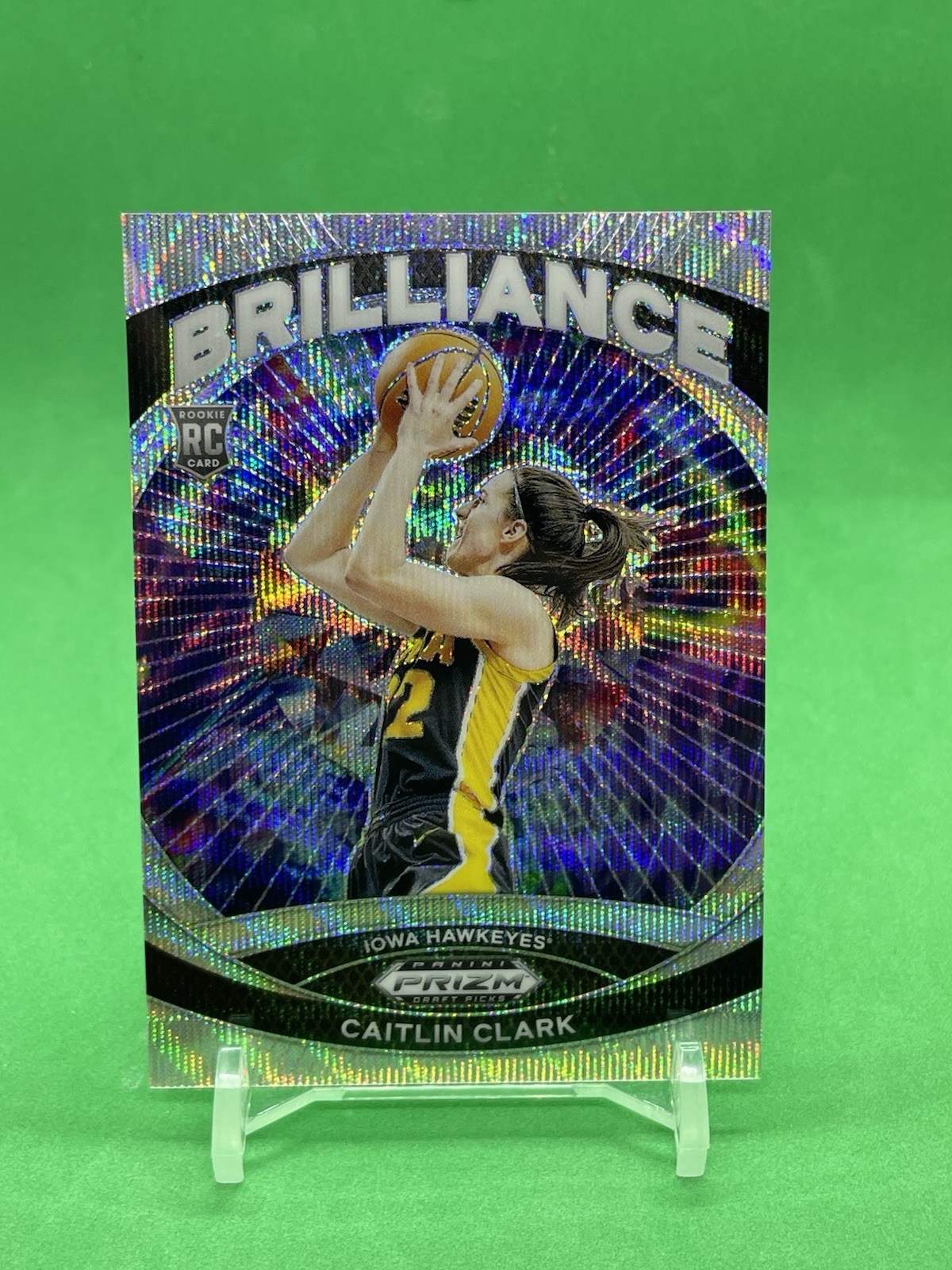 2024 Panini Prizm Draft Picks Caitlin Clark Brilliance Wave /99 #2 RC -