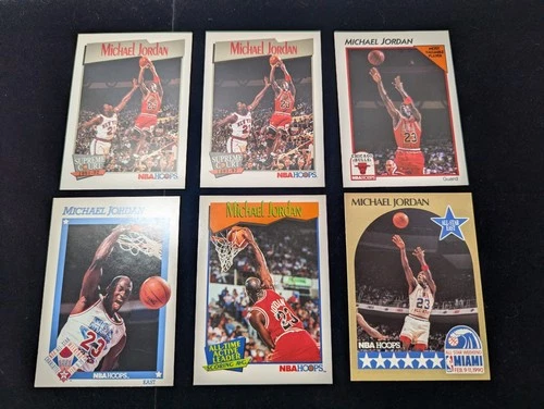 NBA Hoops Michael Jordan NBA 6 Card Lot Supreme Court All-Star Leaders
