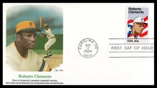 US FDC # 2097 20c Roberto Clemente  Fleetwood   1984, 9p6793