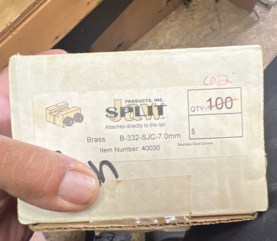 Split Jaw Products Brass Rail Clamp g scale B-332-SJC-7.0mm MPN 40030 Qty 62