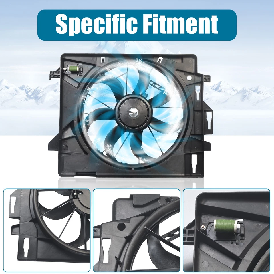 Ventilador de refrigeración del radiador para Chrysler Town & Country Dodge Grand Caravan 2008-2019 Foto 4 de 4