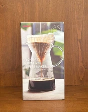 Hario V60 Pour Over Hot & Iced Coffee Maker Dripper + Chemex Glass Top