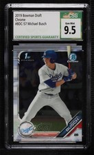 2019 Bowman Draft Chrome Michael Busch #BDC-57 CSG 9.5 Gem Mint 1b9