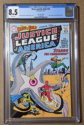 DC COMICS - BRAVE & THE BOLD - JUSTICE LEAGUE OF AMERICA  - 3/60 - #28 - CGC 8.5