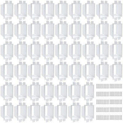 50PCS BE1-2 Electrical Outlet Box Extenders with 100PCS Screws(1-Gang)Electrical