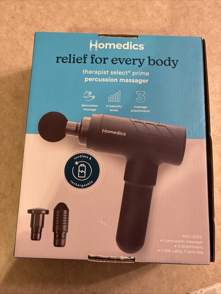 Massageador de tecido profundo de percussão Terapeuta Homedics músculo sem fio recarregável - Imagem 4 de 4