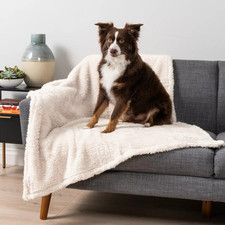 Petami Fluffy Dog Blanket for Pet Cat Puppy Kitten, Faux Shearling Soft Fleece
