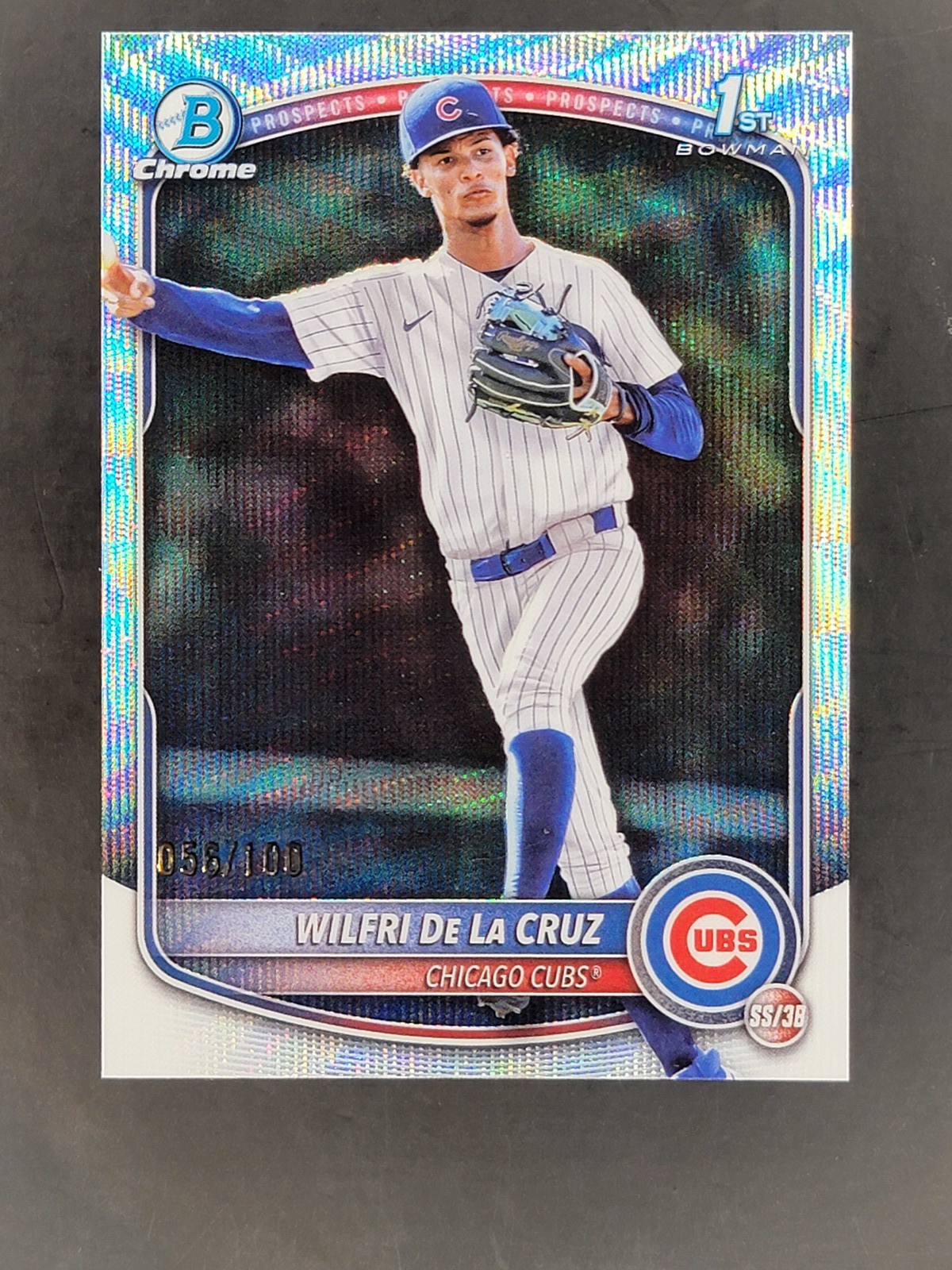 2025 Bowman Chrome #BCP-209 Wilfri De La Cruz Prospects Wave #/100