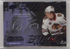 2019-20 SPx UD Black Obsidian Script Purple 6/49 Dylan Strome #OS-DS Auto n7r