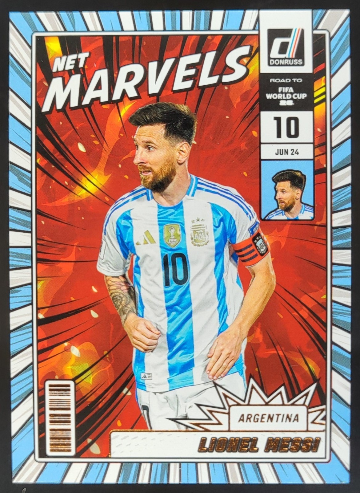 2025-26 Donruss Road to FIFA World Cup 26 Lionel Messi Net Marvels Argentina MG3