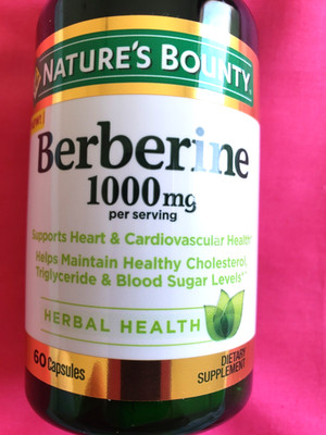 Nature's Bounty Berberine 1000 MG 60 Capsules Dietary Supplement