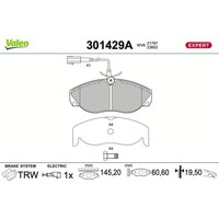 1X Bremsbelagsatz, Scheibenbremse Valeo 301429A Passend FüR CitroËN Fiat