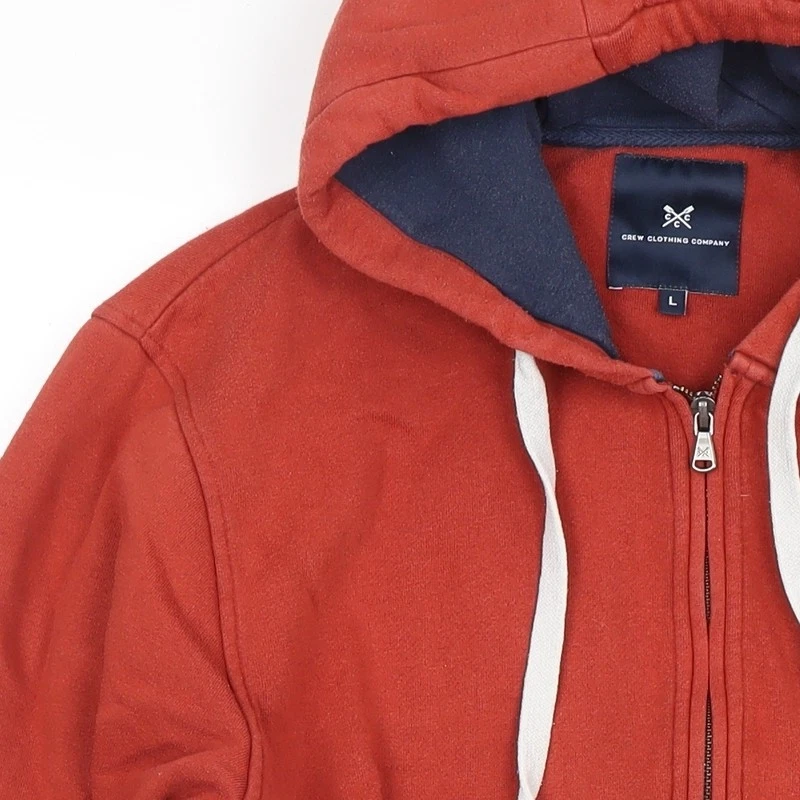 VETEMENTS Crew Clothing Company Felpa con Cappuccio Uomo Rossa Full Zip L