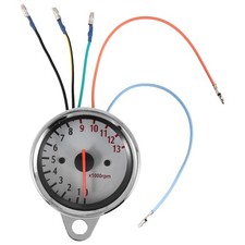 2X(Universal Motorcycle Scooter 13000RPM Analog Tachometer  Night Light Q5O1)