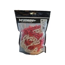 Image of Plastic Chain Red/White 6mm x 5m -615292 Brand New Construction