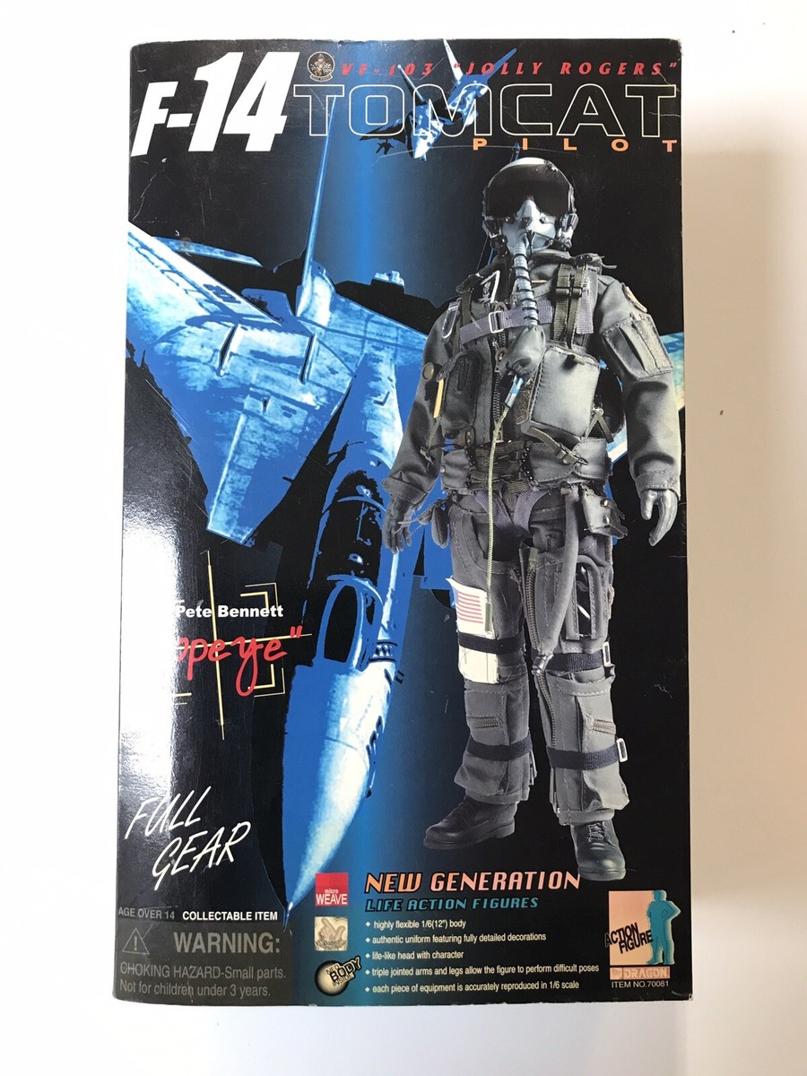 DRAGON F-14 Tomcat Pilot フィギュア F-14 Tomcat Lt. Pete Bennett Popeye Dragon Action Figure