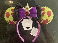 2024 Disney Parks Snow White Evil Queen Poison Apple Ear Ears Headband New