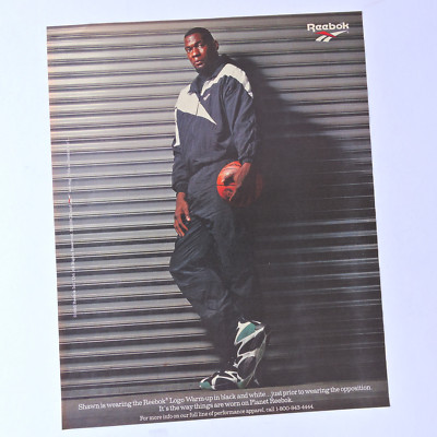 REEBOK Logo Warm-up Advert Publicidad Reklame Ad Shawn Kemp NBA