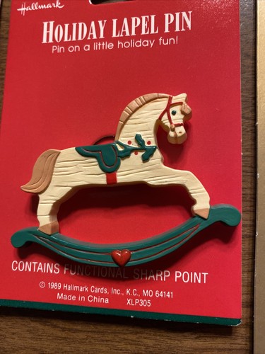 (4) Vtg Hallmark Christmas Lapel Pins Barbie Reindeer Gingerbread House Lot #8 - Picture 6 of 12