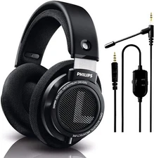 PHILIPS Wired Headset Over-ear Stereo HiFi Headphones with Attachable Microphone