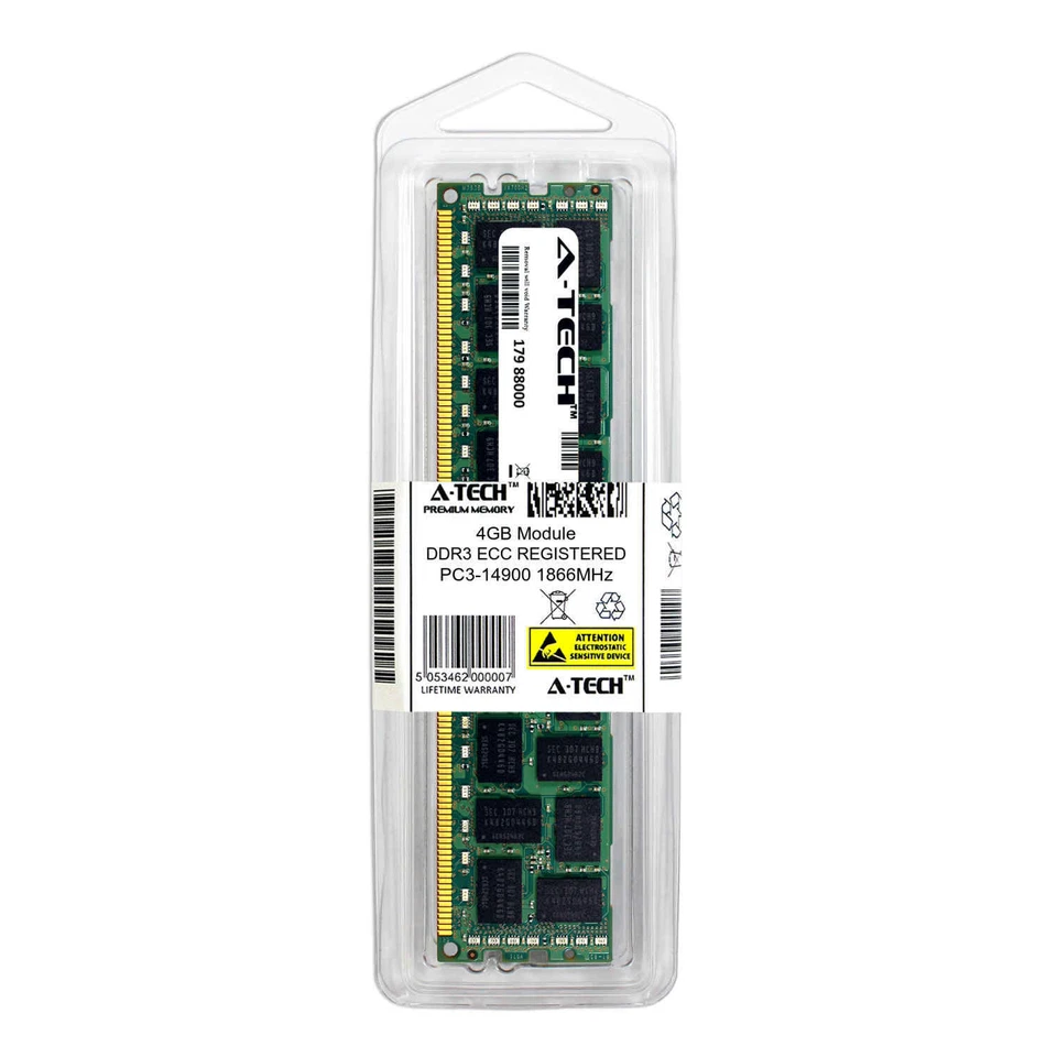 4GB PC3-14900R RDIMM (Micron MT9JSF51272PZ-1G9E2HE Equivalent) Server Memory RAM - Image 2 of 2