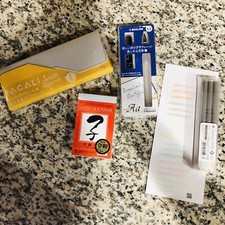 Stationery Lot Shin-Nippon Calendar Sailor Calligraphy Pen Pacali Case Rushon