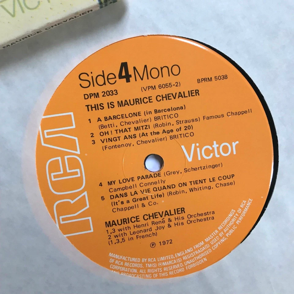 MAURICE CHEVALIER 2 x Vinyl, LP, Compilation Record - Image 4 of 4